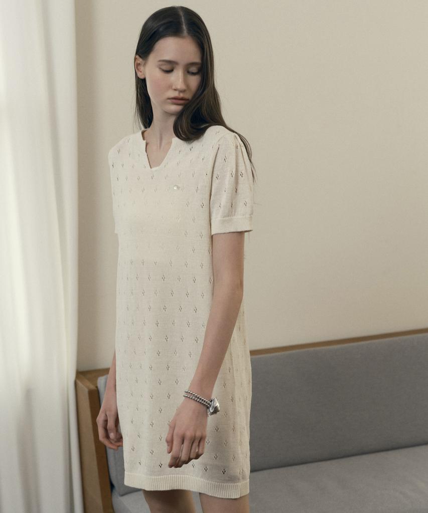 Jucy Judy Paper Yarn Punching Knit Dress J1Op322E