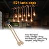 E27 цоколь лампы 1 м пеньковый шнур шнур электрический провод DIY подвеска декоративная лампа с 6 держателями