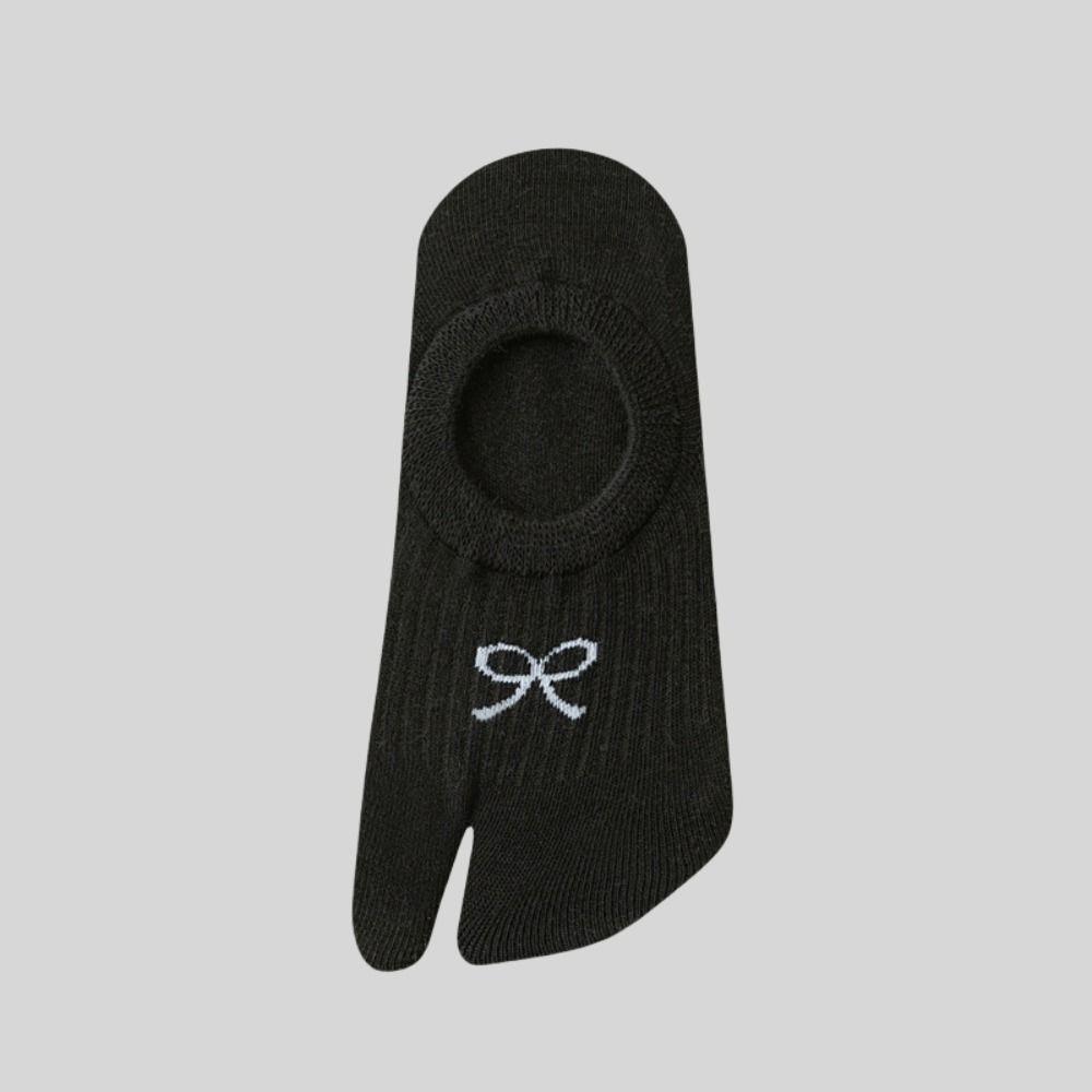 3Pairs Breathable Two Toe Boat Socks Invisible Split Toe Ankle Socks Sweet Bow Socks  Summer