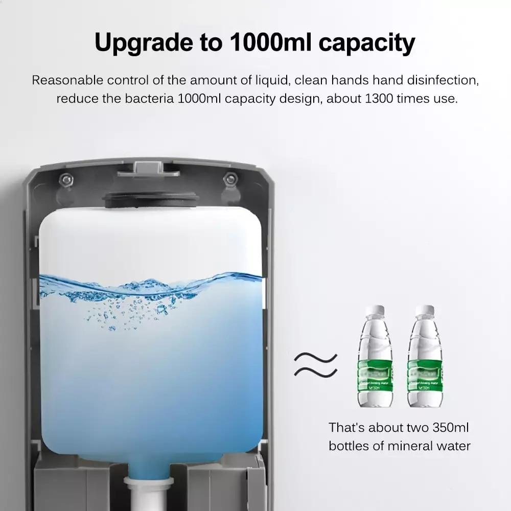 Настенный автоматический дозатор мыла с ИК-датчиком, 1000 мл, бесконтактный насос для лосьона, бесконтактный жидкостный дозатор для дома, кухни, ванной комнаты