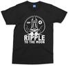 Ripple To the Moon T-shirt XRP Army Rocket Trader Investor Investing Tee Gifts