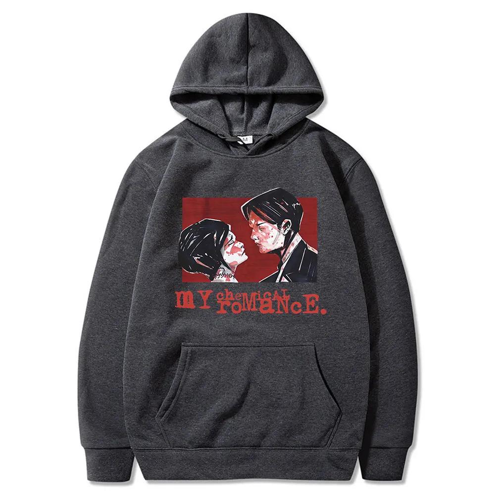 Худи My Chemical Romance мужские женские для Sweet Revenge Панк Готика Винтажные толстовки с капюшоном Повседневные с длинным рукавом Пуловеры