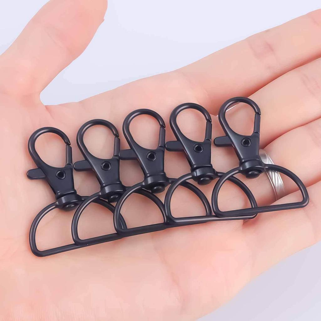 10pcs Swivel Clasp Lanyard Snap Hooks Keychain Clip Hook Metal Lobster Claw Clasps for Lanyard Key Rings Crafting Purse