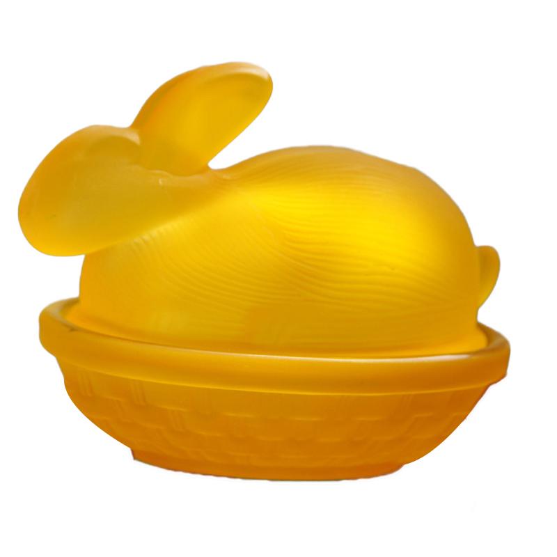 Винтажная стеклянная конфетница-кролик с крышкой, цветные хрустальные банки для конфет с крышкой, забавные банки для конфет для десерта