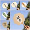 Chinese Style Hand Held Fan Home Decoration Circular Fan Inspirational Writing Cooling Fan