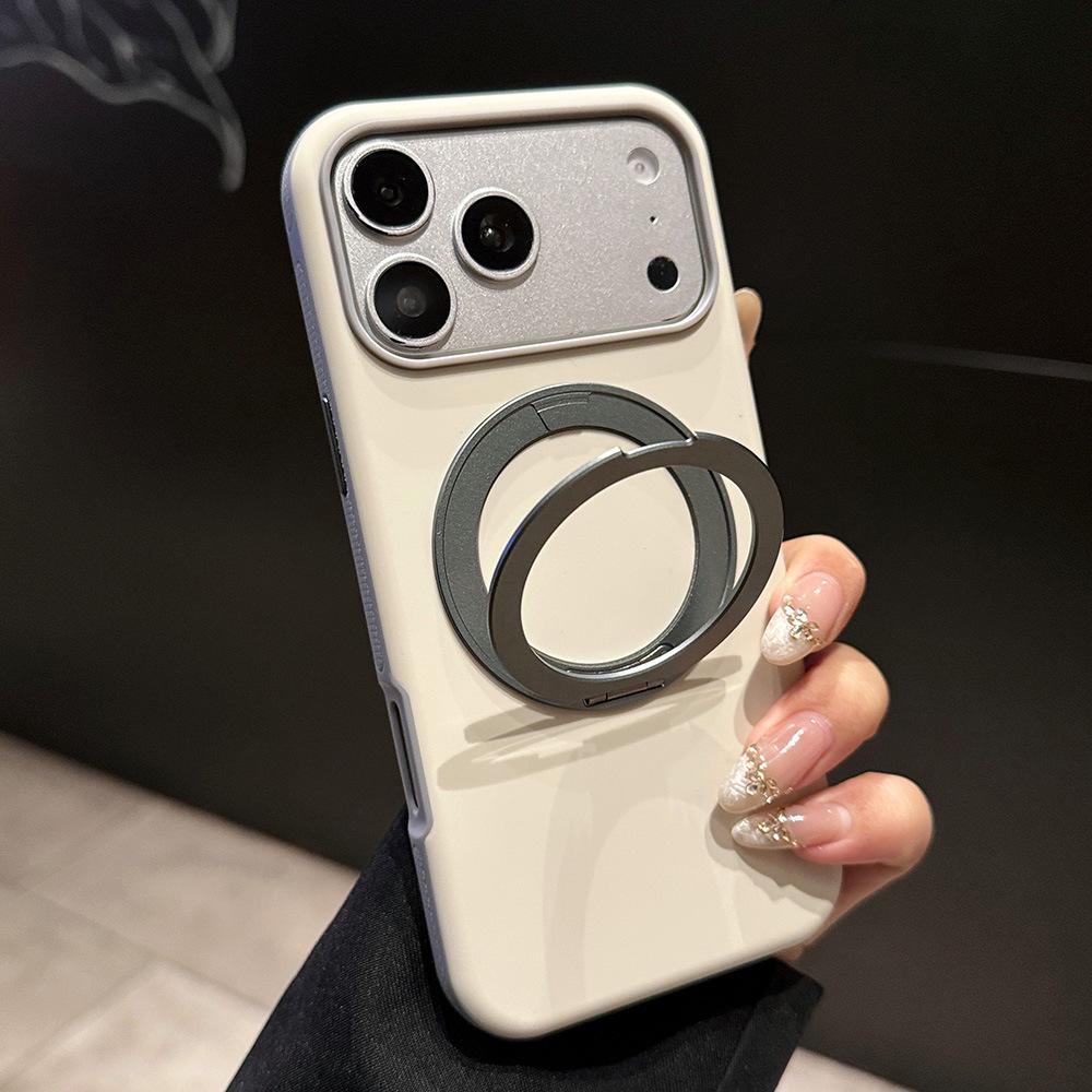Совместимый магнитный вращающийся держатель Чехол для iPhone 17 Pro Max с защитой от скольжения, 360-градусный, ощущение кожи, защита Apple 16
