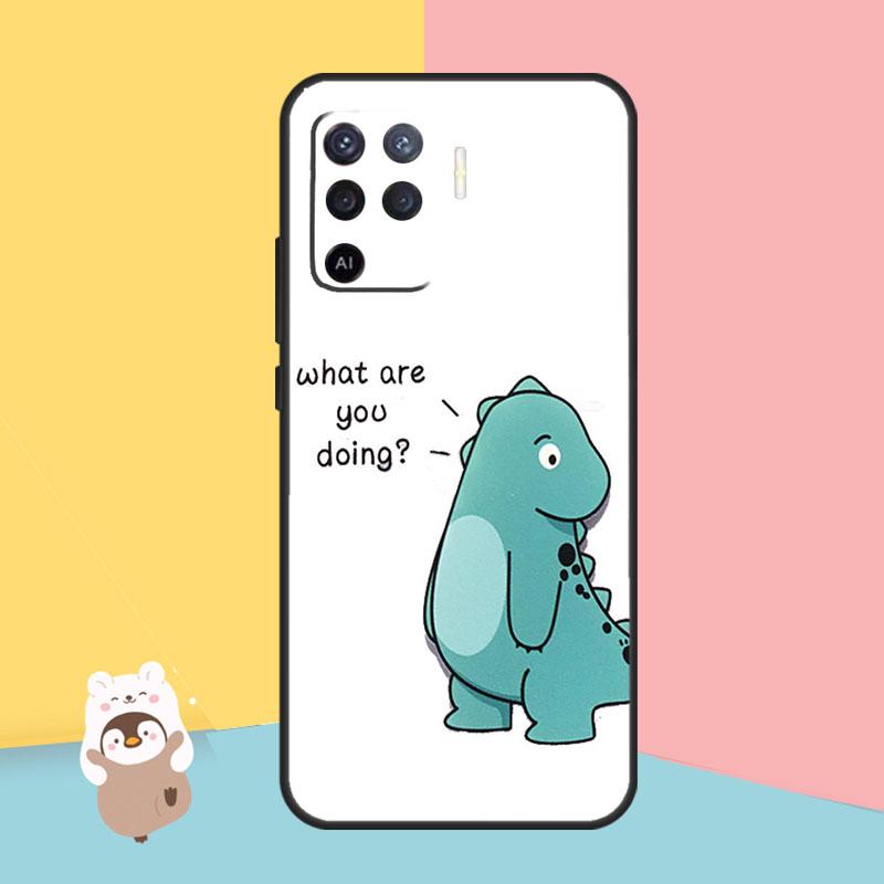 Милый мультяшный чехол с изображением пары динозавров для OPPO Find X5 X3 Lite Pro A15 A16 A52 A72 A5 A9 A31 A53 A83 A93 A54 A74 A94