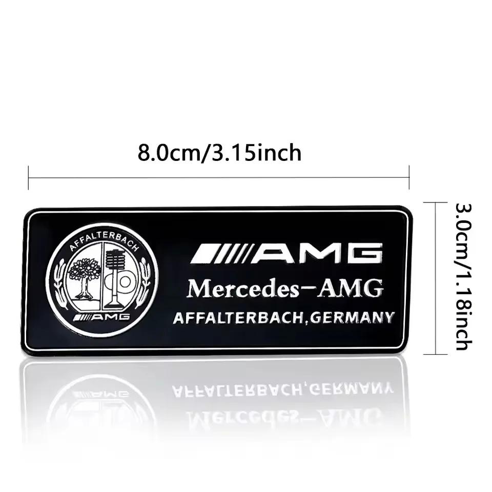 3D Aluminum Car Body Trunk Decoration Badge Sticker Auto Accessories AMG W108 W124 W126 W140 CLE A B C D Class For Mercedes Benz
