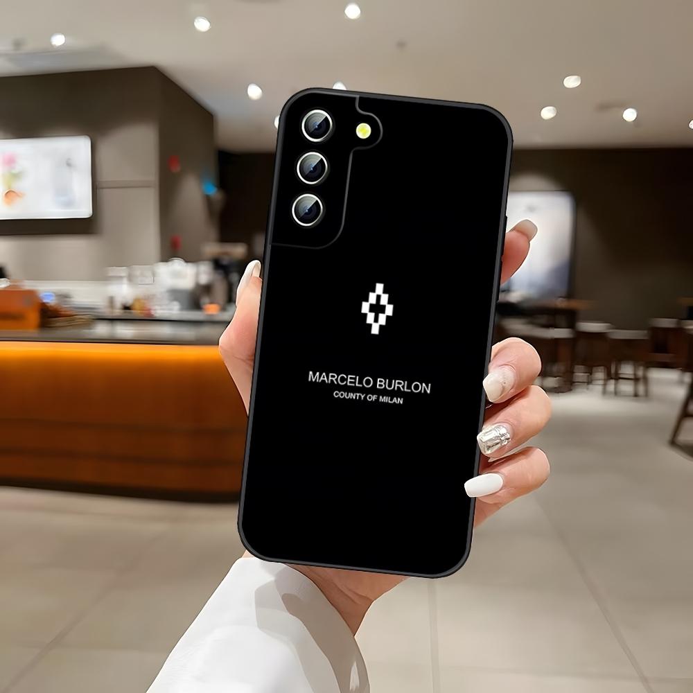 Модный дизайн с вставками из капа - Чехол для телефона Marceloes Для S25 Samsung S26 S24 Ultra S22 S23 S20 Fe S21 Plus A54 A34 A16 A53 Задняя крышка