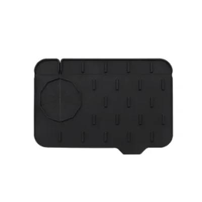 Kitchen Silicone Faucet Mat Absorbent Mat Sink Splash Guard Drain Pad Double Sided Use Bathroom Sink Countertop Protector Mat