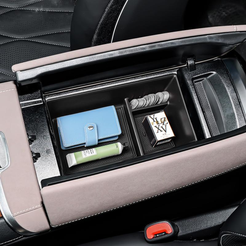 Center Console Organizer for  Mercedes Benz EQE 350 Armrest Storage Car Box Center Console Tray ABS Accessories Storage Box