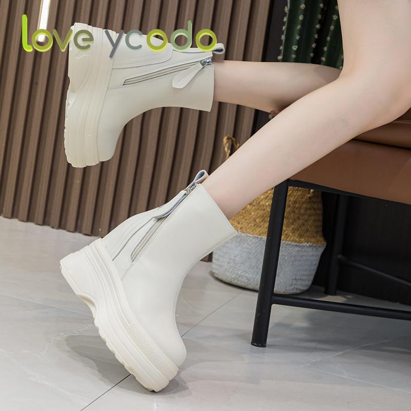 Женские ботинки-бустеры из натуральной кожи, женские удобные и дышащие повседневные кожаные ботинки