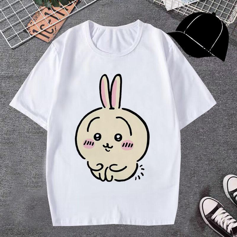 Chiikawa Soft Cute Anime Character TShirt Men Women LooseFit Casual Summer ShortSleeve ONeck Harajuku Streetwear Daily Top
