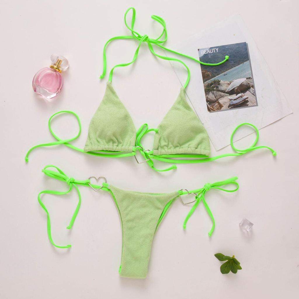 European & American Style Triangle Tie-Up Bikini - 807GR Swimsuit Collection