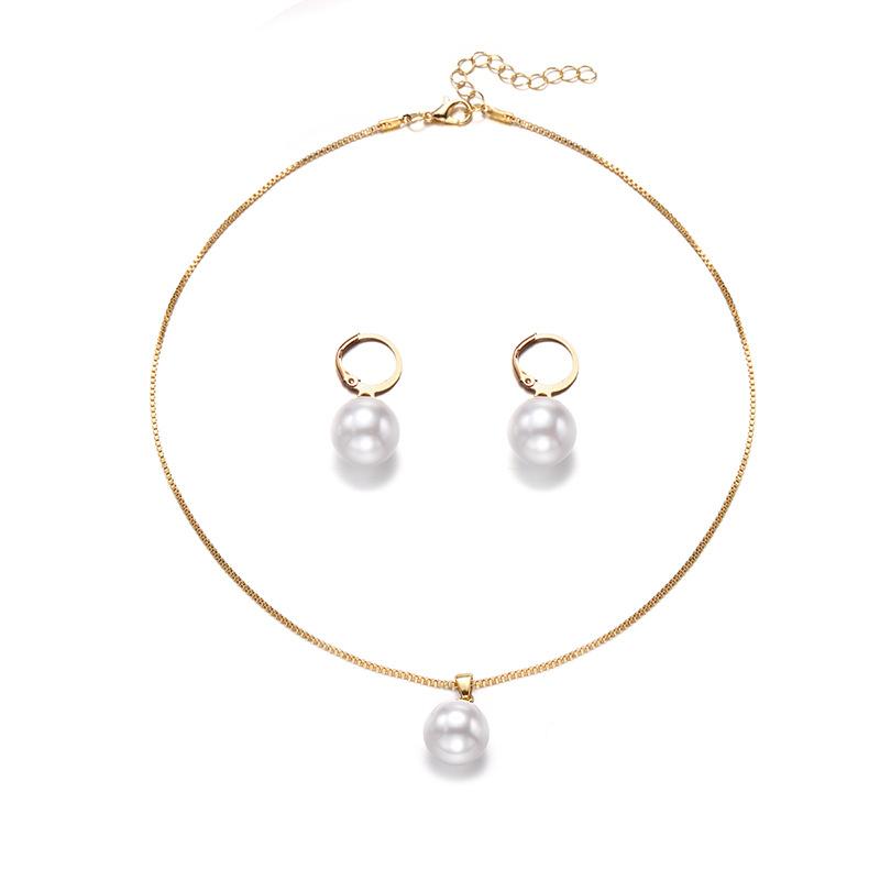 Fashion Light Luxury Earrings Necklace Set for Women