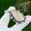 Birthday Gift For Her Natural Fossil Coral Gemstone Pendant 925 Sterling Silver