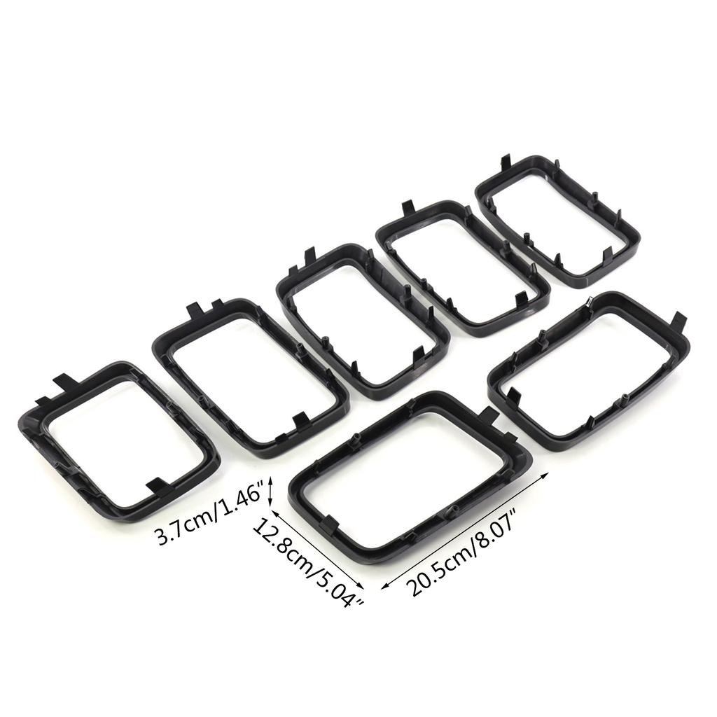 Auto Front Grille Cover Insert Mesh Ring Protective for 17-21 Insert Mesh Vent Bezel 7pcs