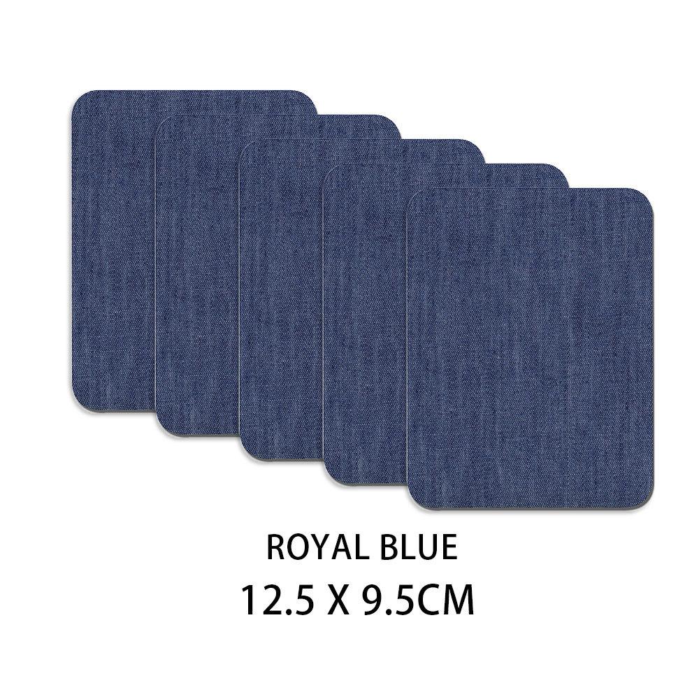 Hot Sale 5pcs Colorful Iron-On Fabric Patches Set | No Sew Adhesive for Pants Repair Kids Clothes Denim DIY Craft (Mixed Sizes)