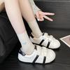 Silver Ugly Cute Shell Head Bread Shoes Women's Inner Height Increase 2025 New Velcro Sports Versatile Casual Board Shoes