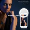 Mini LED Selfie Ring Light USB Rechargeable Portable Clip-On Lamp for Mobile Phone Live Stream Makeup Photography