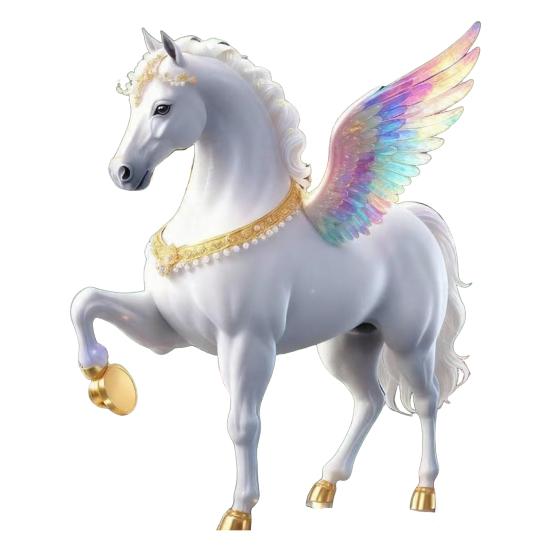 Horse Ornament Acrylic 2D Flat Realistic Flying Horse Christmas Tree Pendant with Sparkling Rhinestone Home Decor
