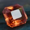 Orange Sapphire Square Cut 3.80 Ct Natural Loose Gemstone CERTIFIED