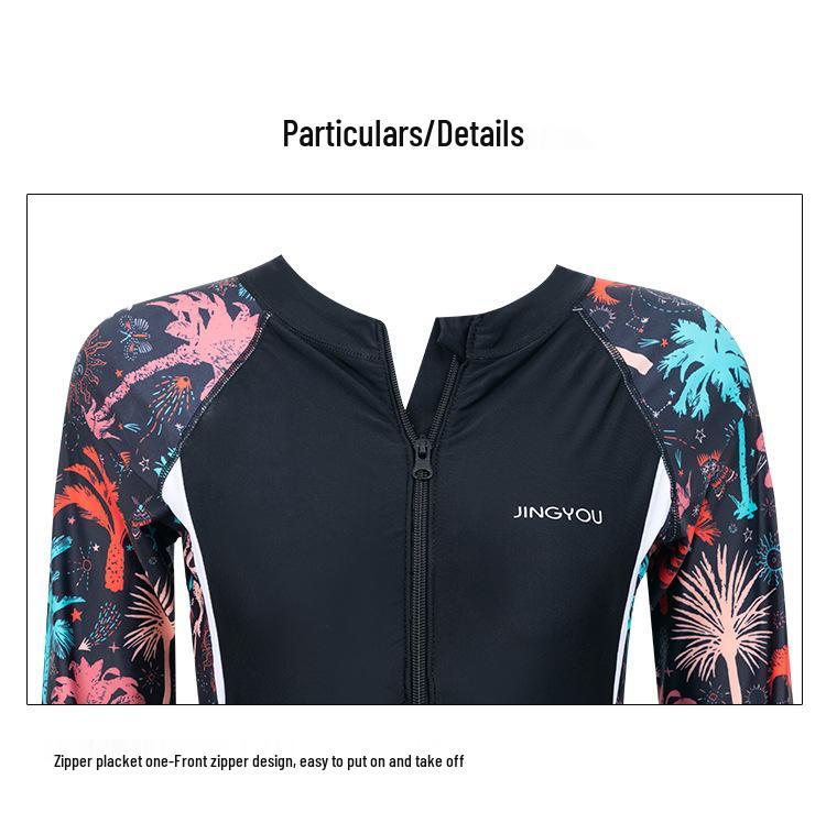 Женский купальник большого размера с длинным рукавом и шортиками, для дайвинга и серфинга, защита от солнца