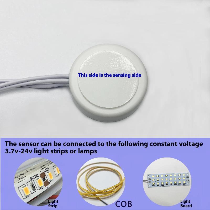 2-контактный сенсорный выключатель-диммер с датчиком касания для перегородок, контроллер взмахом руки, сквозь панель, дерево, камень, стекло 3,7 В-24 В