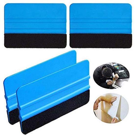 1/4/5 шт. скребок для оклеивания автомобиля пленкой с фетровым краем