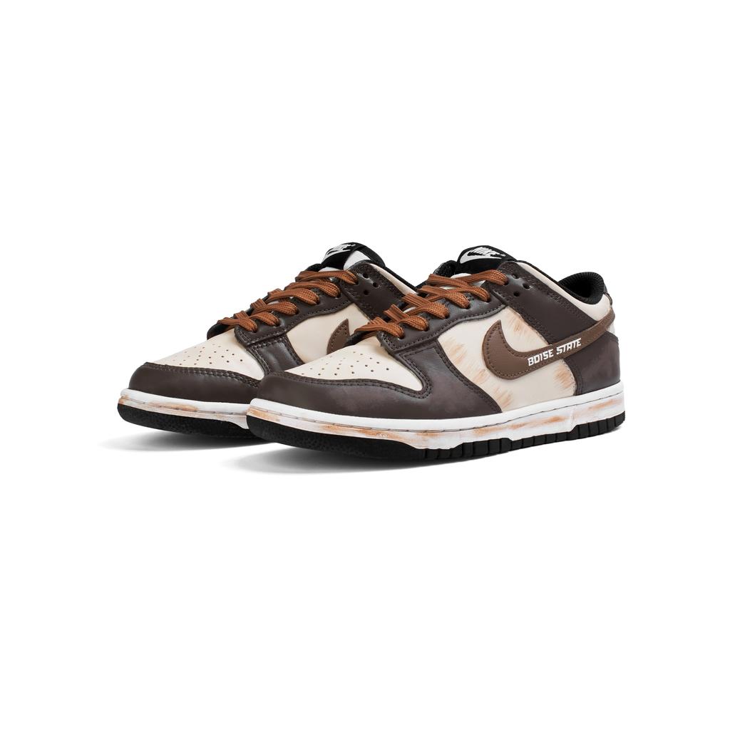 Nike Dunk Synthetic Leather Abrasion Resistant Low top Skateboard Shoes Unisex Brown HF5441-100(Team825-)