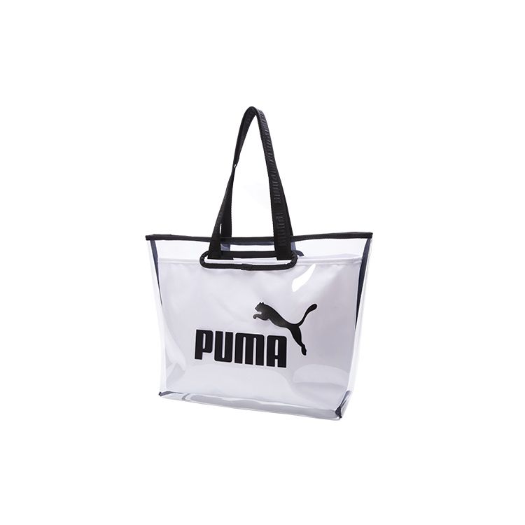 Puma Классический Логотип Прозрачный Модный Съемный Большая Вместимость Полиуретановый Тоут Сумка для Покупок Женская Сумка-тоут Белый 076116-02