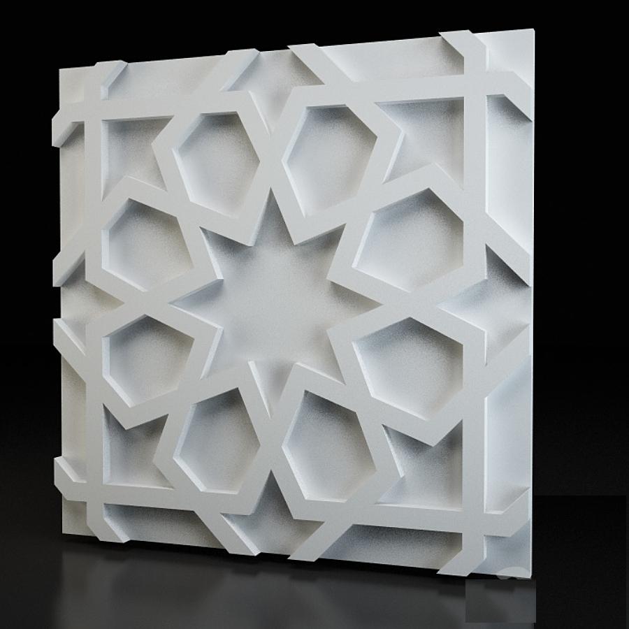 3D стеновая панель Форма для гипсовой, гипсовой или бетонной плитки для декоративных стеновых панелей "Восточная звезда"