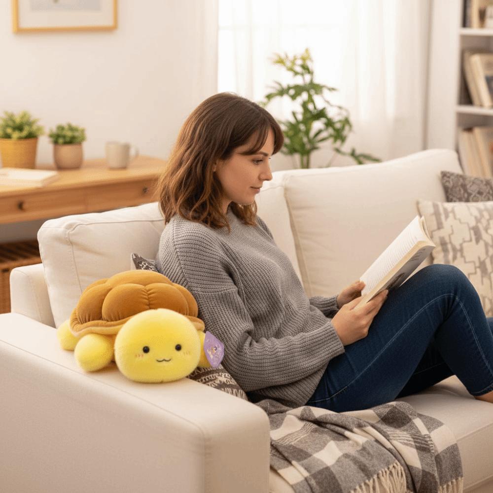 Collection Bread Tortoise Plush Toys Fluffy Turtle Doll Throw Pillow Car Decor