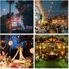Outdoor Globe G40 Solar String Bulb Lights 7M/10M IP44 Waterproof Garden Lighting With Remote For Outside Backyard Garden Decor