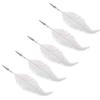 5Pcs Christmas Tree Decoration Clip On Feather Glittery Baubles Ornament