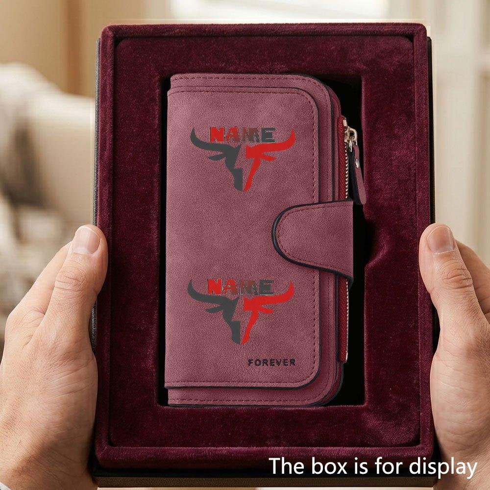 NAME Cowhead Men's Large Capacity Wallet with Business Card Slot and Cash Pocket, Suitable for Formal Occasions and Office Use, Ideal Gift for
