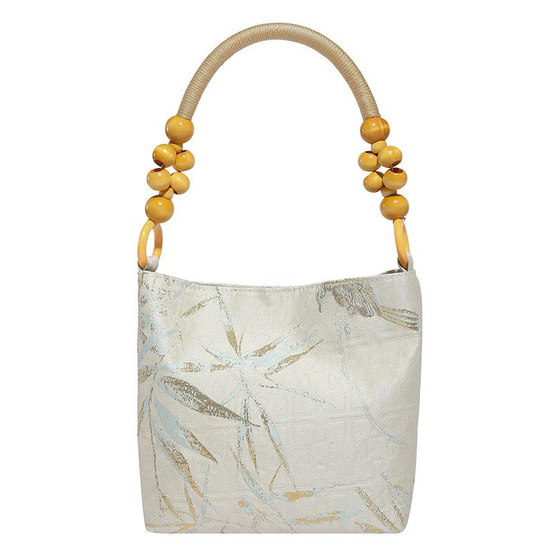 Осень 2025 Вышитая женская сумка-тоут под мышкой: Универсальный повседневный стиль ведра на плечо