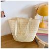 Large Capacity Woven Straw Bag Women's Summer New Casual Shoulder Tote Seaside Vacation Beach Bag