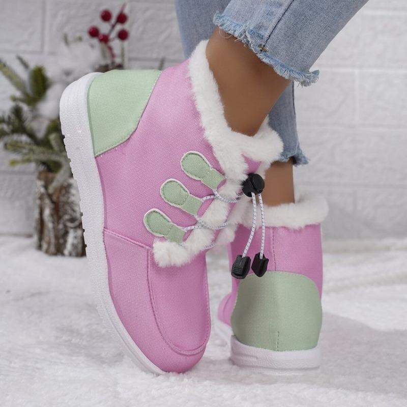 Large size high-top cotton shoes autumn new elastic strap wind women's shoes warm boots