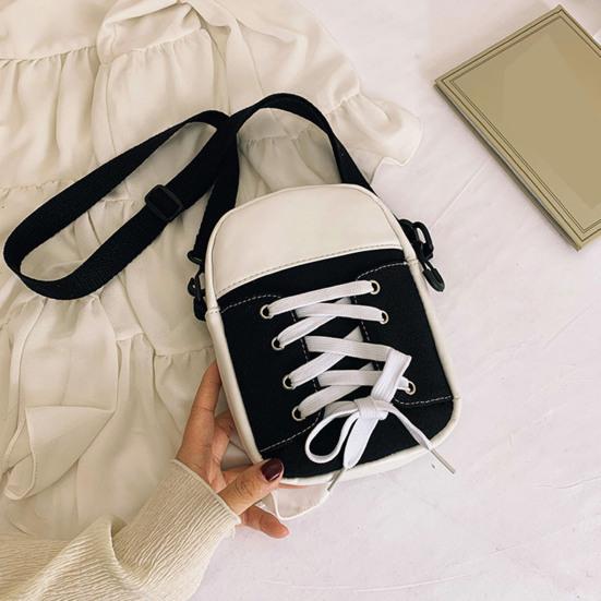 Женская холщовая сумка через плечо, повседневная маленькая сумка через плечо, холщовая сумка через плечо с дизайном обуви