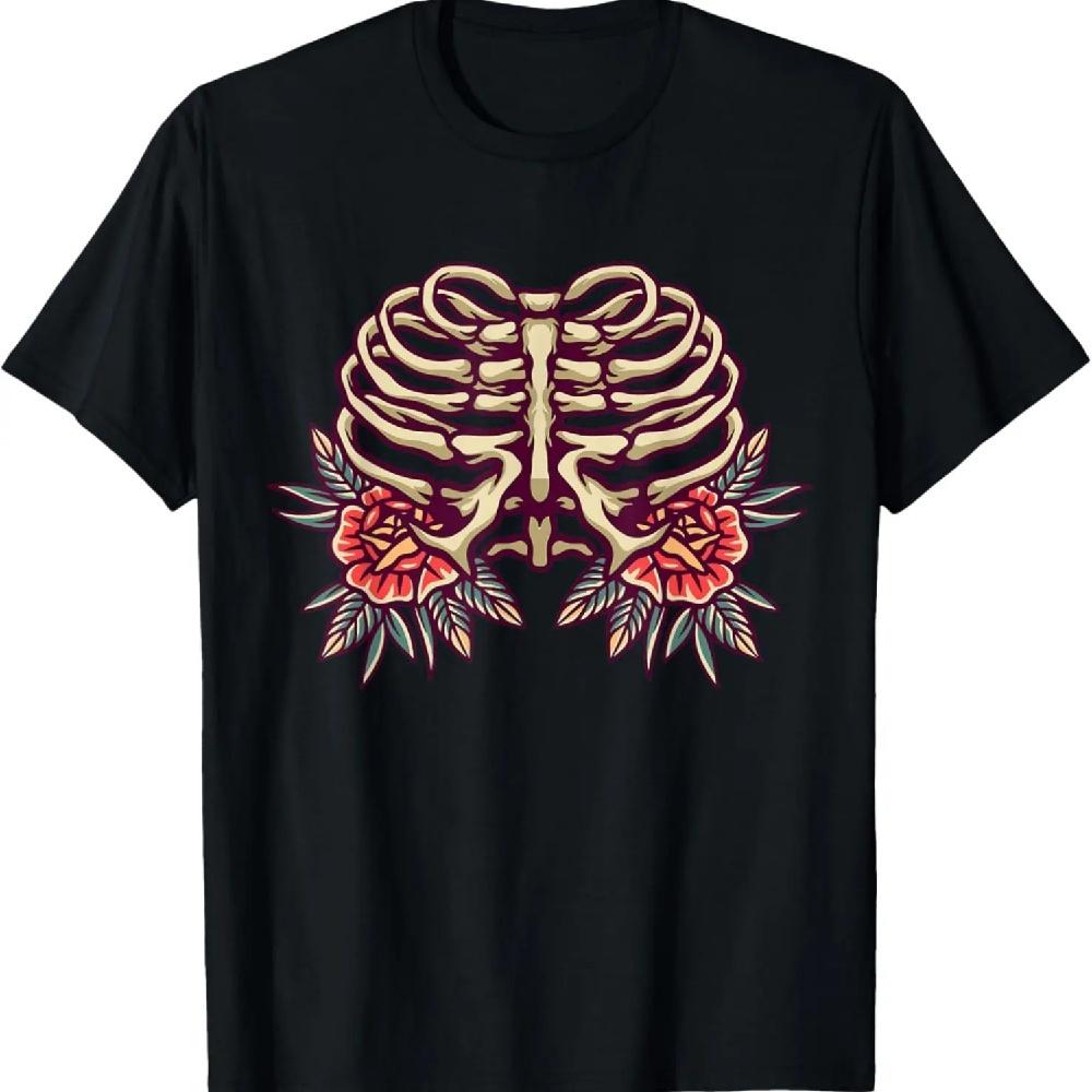 Bones Chest and Roses T-Shirt