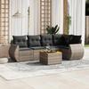 VidaXL Garden Lounge Set with Cushions 6 Pcs, Patio Sofas, Patio Furniture Set, Outdoor Furniture, Grey 3224996