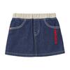 Skirt Denim Hickory Logo Simple Girls Baby Kids Clothing S Indigo Blue [MIKI HOUSE] Children's 10-1711-494 (100-110cm)