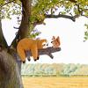 Resin Sloth and Squirrel Tree Hanging Simulated Tree Decorations Pendant  Table