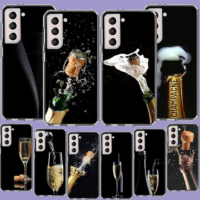 Откройте шампанское, чтобы отпраздновать Чехол для телефона For Samsung Galaxy S25 Edge S24 S23 FE S21 S20 S10 Plus S22 S26 Ultra Чехол Прозрачные Чехлы T