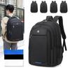 Leisure Large Capacity Backpack Nylon Fabric Backpack Commuter Solid Color Computer Outside Travel Bag