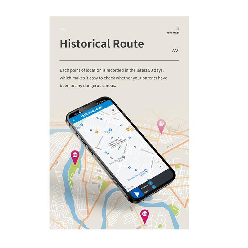 GPS + BeiDou Трекер RF-V51 WIFI Совместим с 4G LTE/3G WCDMA/2G GSM Тревога SOS Двусторонняя голосовая связь Водонепроницаемый-A99D