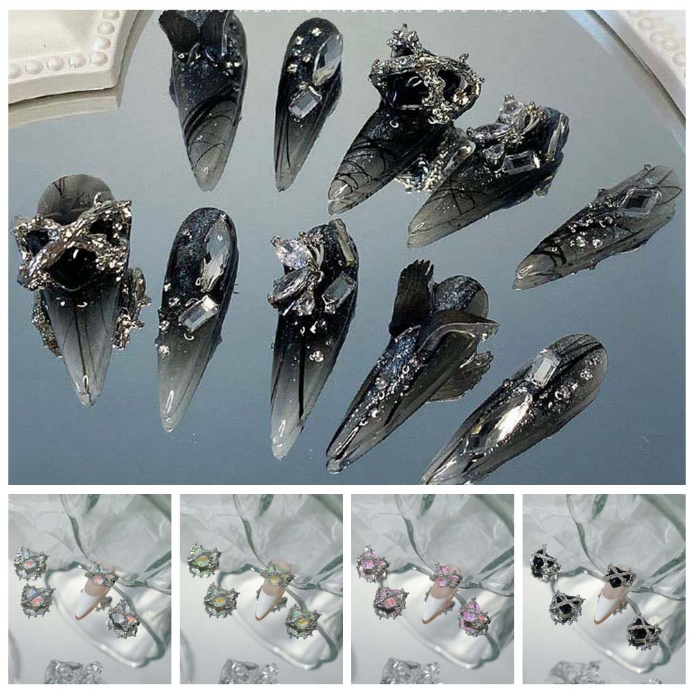 5 шт./набор Принадлежности для ногтей Хэллоуин Сердечки Украшения для ногтей Маникюрный материал Шармы для нейл-арта Хэллоуин Сердечки Аксессуары для ногтей