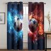 3D Замечательные футбольные шторы Красные Синие Научно-фантастический стиль Гостиная Спальня Кухня Развлечения Спортивная площадка Декоративные 2 шт.