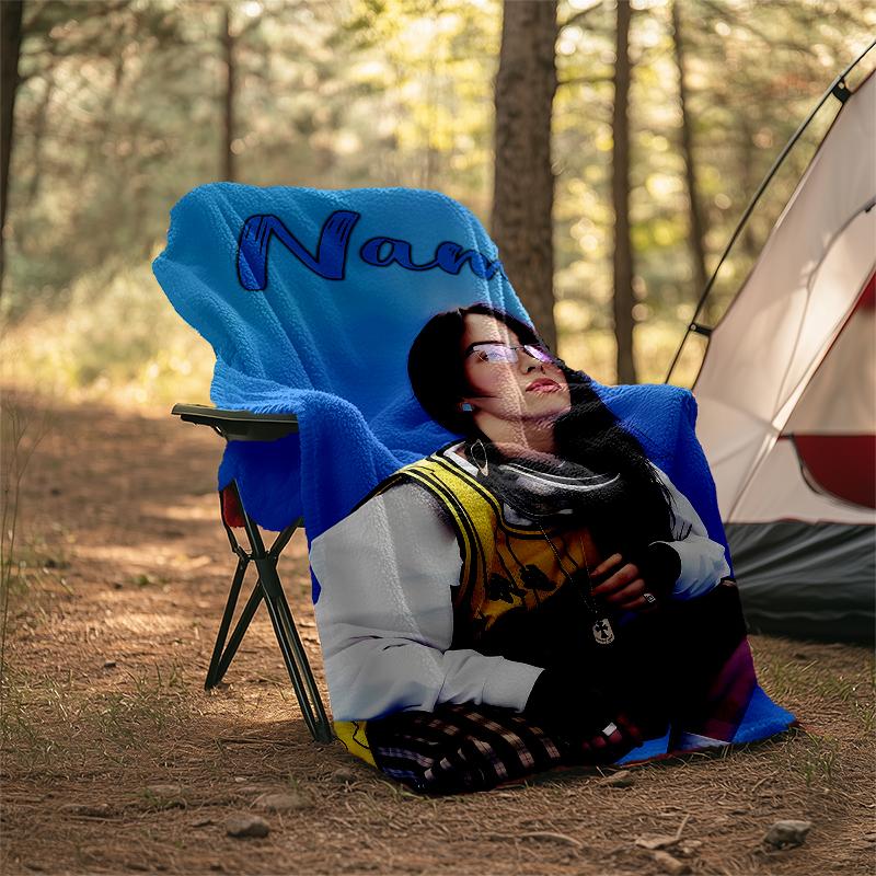 Personalized Custom Name Blanket - Billie Eilish Print Design,Blanket for Sofa,Bed,Travel,Camping - Soft and Warm, Great Gift